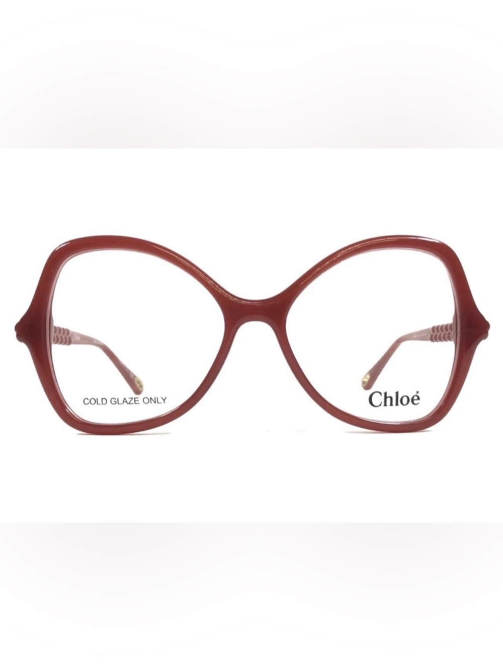 Chloé Eyeglass Frames CH0004O 002 Red Orange Butterfly 52-16-140 cottagecore